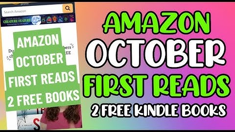 October Amazon Prime First Reads 2 FREE KINDLE BOOKS