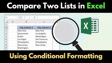 Compare Two Lists using Conditional Formatting with COUNTIF Function