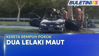 KEMALANGAN | Dua Maut, Kereta Rempuh Pokok