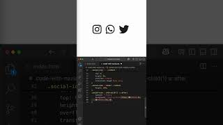 CSS Social Media Icon Hover Effect | HTML & CSS #shorts