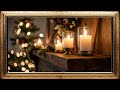 Christmas Mantel Ambience Jazz Music "Silent Night" Screensaver for a Cozy Holiday