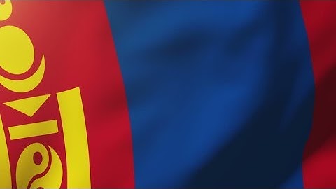 4K Mongolia flag waving in the wind. Looping sun rises style. Animation loop Stock video
