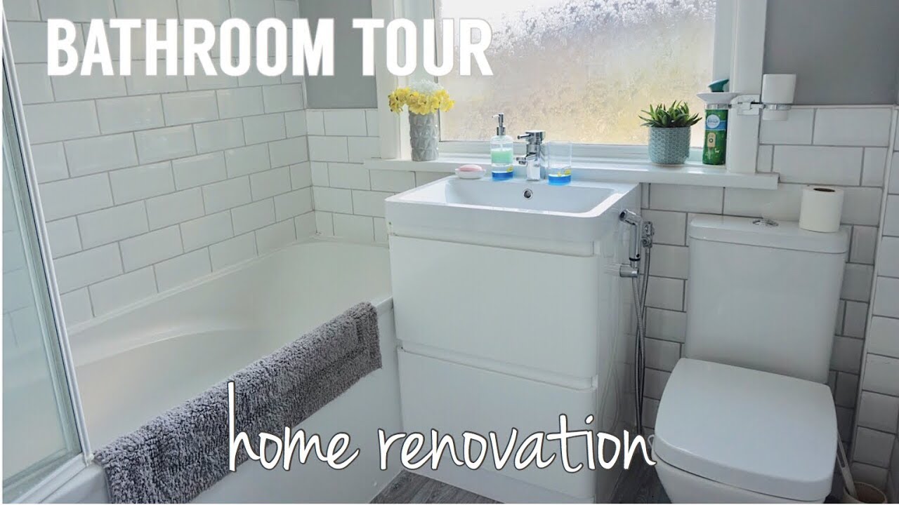DIY BATHROOM RENOVATION | BATHROOM TOUR | SMALL BATHROOM IN UK 🇬🇧 - YouTube