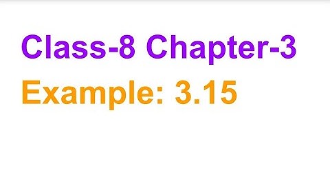 TN Class-8 Maths Chapter-3 Algebra Example: 3.15