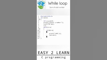 sum of odd number c programming | #shorts #cprogramming #clanguage