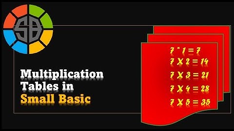 How to calculate Mathematical tables/ Table of any number in Microsoft Small Basic?
