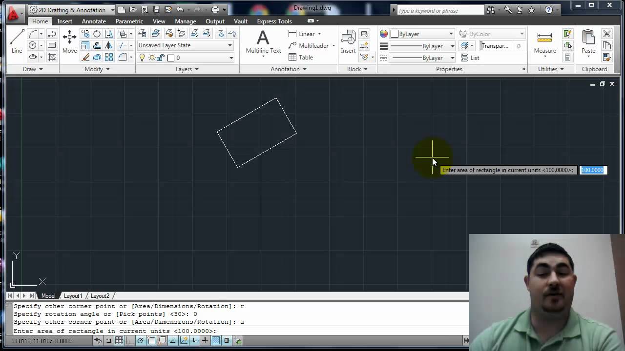 Rectangle AutoCAD 2011 YouTube