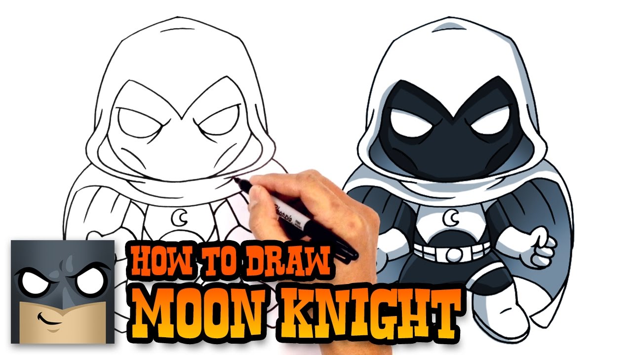 How to Draw Moon Knight | Marvel Comics - YouTube