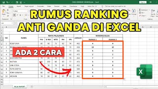 Rumus Ranking di Excel Agar Tidak Ganda