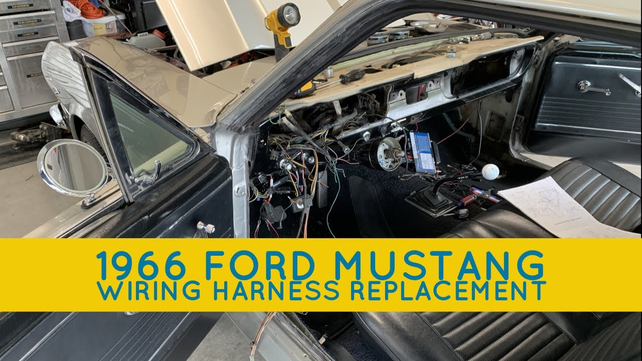 1966 Ford Mustang Wiring Harness Remove & Replace Timelapse - YouTube