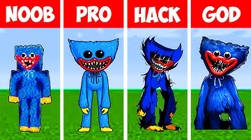 NOOB vs PRO vs HACKER vs GOD Huggy Wuggy in Minecraft
