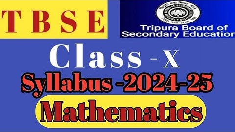 Class 10 Maths syllabus (standard & basic)2024-25