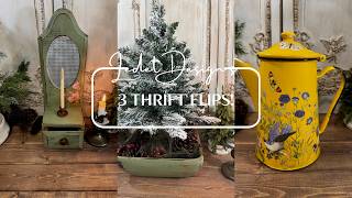 3 Vintage Thrift Flips | Working Through My Stash Using Sweet Pickins Milk Paint & IOD Transfers!!