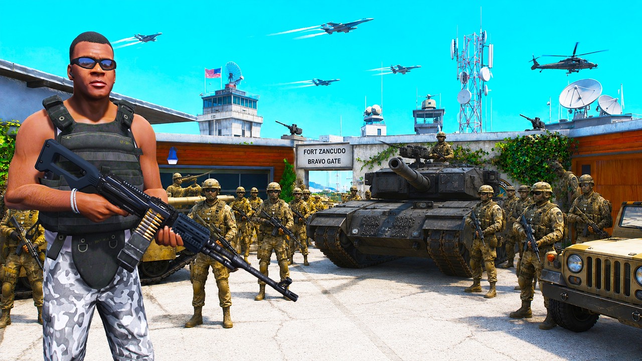 Franklin Turns His House into Secret Military Base in GTA 5 | SHINCHAN and CHOP