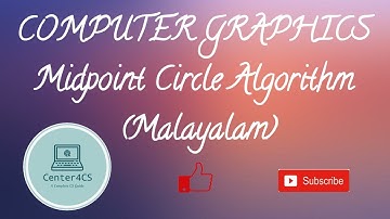 Midpoint Circle Algorithm| Computer Graphics| Malayalam