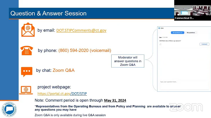CTDOT Statewide Transportation Improvement Plan Informational Webinar #1