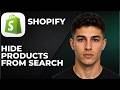 How To Hide Products From Search In Shopify (Step by Step Beginner Tutorial 2026)