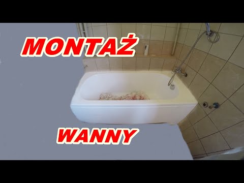 Wymiana - montaż wanny od A do Z. Wanna akrylowa i panel przedni.