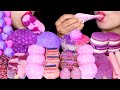 ASMR STRAWBERRY MOCHI ICE CREAM, PURPLE BOBA BALL, MACARON POP, NERDS ROPE, TAFFY, SNOBALL CAKE 먹방