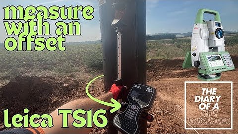 How to measure with an offset using leica TS16 - site setting out and surveying