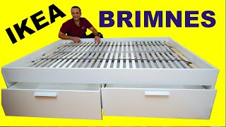 IKEA BRIMNES Bed frame with storage, Standard Double assembly instructions