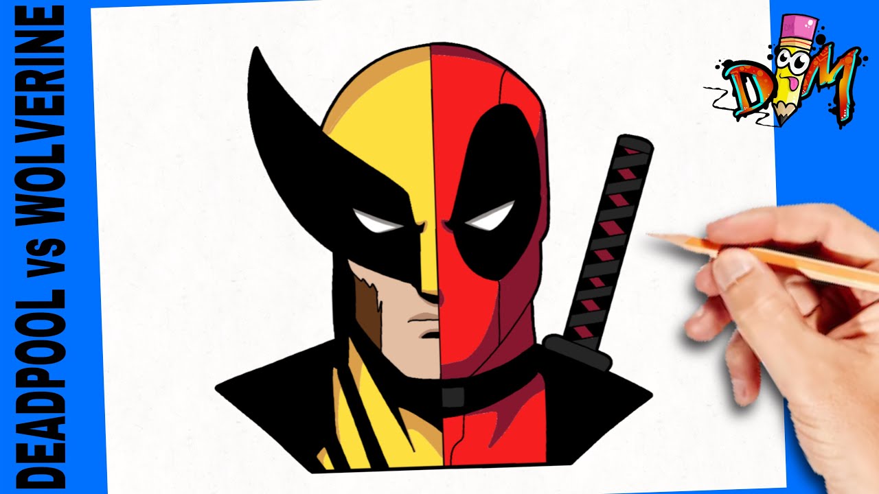 COMO DIBUJAR a DEADPOOL vs WOLVERINE | how to draw deadpool vs ...