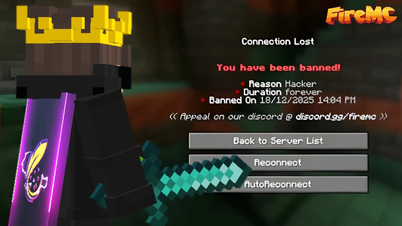 I Got Permanently Banned on this Minecraft Public Server Fire Mc