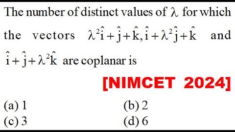 The number of distinct values of \[\lambda \] for which the vectors \