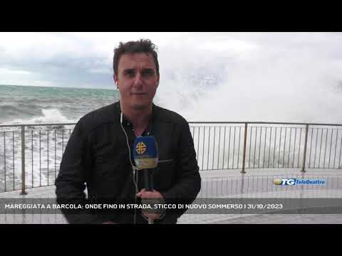 MAREGGIATA A BARCOLA: ONDE FINO IN STRADA, STICCO DI NUOVO SOMMERSO | 31/10/2023