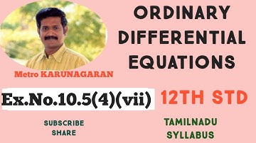 12th Std Maths Ex.10.5(4)(vii) Solve the DIFFERENTIAL Equation dy/dx - x √( 25-x^2) = 0