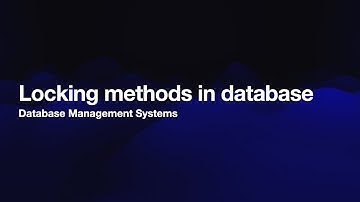Locking methods in the database
