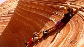 THE WAVE! We had to hike from UTAH to ARIZONA to see one of America's most UNBELIEVABLE sites!