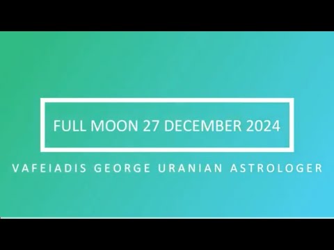 FULL MOON 27 DECEMBER 2023