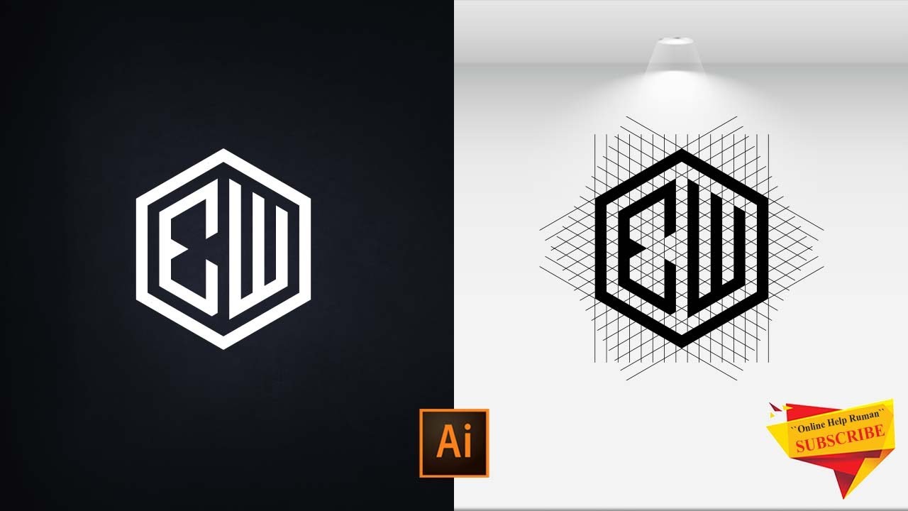 Logo Design | How to make logo design in Adobe Illustrator CC ...
