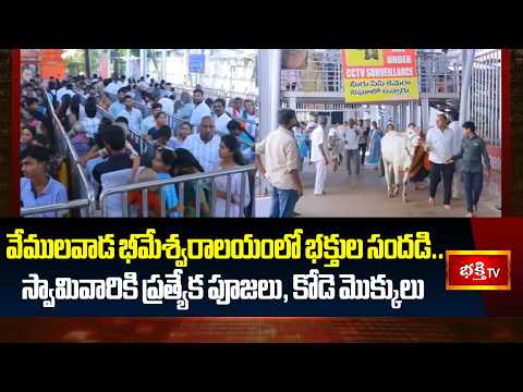 వేములవాడ భీమేశ్వరాలయంలో భక్తుల సందడి..స్వామివారికి ప్రత్యేక పూజలు, కోడె మొక్కులు |Bhakthi Visheshalu