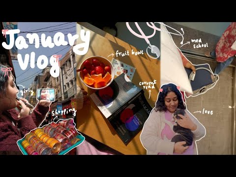 January vlog✨️med school, going out, museum visit, reading slump and the season of strawberries 🍓