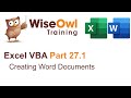 Excel VBA Introduction Part 27.1 - Creating Word Documents