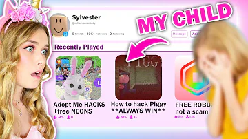 I LOGGED INTO My CHILDS ROBLOX ACCOUNT! (Roblox)