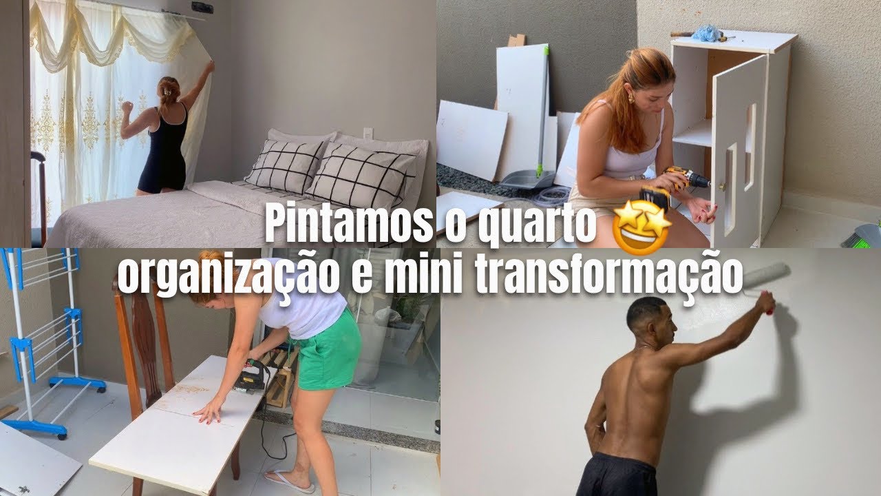 REAPROVEITEI UMA CÔMODA VELHA | PINTAMOS O QUARTO | ORGANIZAÇÃO | LIMPEZA…
