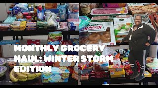 MONTHLY GROCERY HAUL: WINTER STORM 2024 EDITION