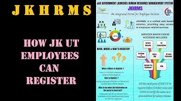 How employees of JK UT Register on JKHRMS portal