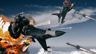 Ужасный момент! Американский самолет F-16 сбит российским Су-57 в Крыму