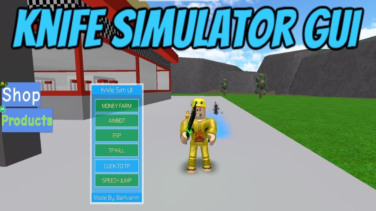 Knife Simulator Gui Aimbot Infinite Money And More Youtube - roblox knife simulator hacker