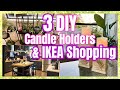 DOLLAR TREE DIY LANTERN &amp; CANDLE HOLDER IDEAS | IKEA SHOP WITH ME