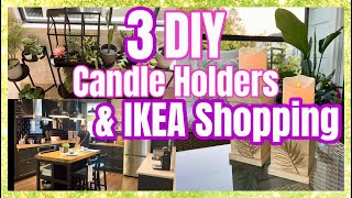 DOLLAR TREE DIY LANTERN &amp; CANDLE HOLDER IDEAS | IKEA SHOP WITH ME