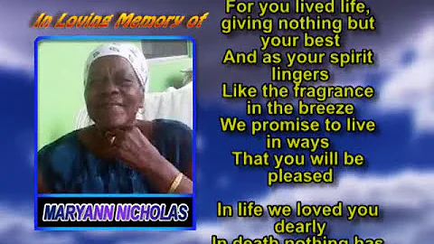 Maryann Nicholas  memorial