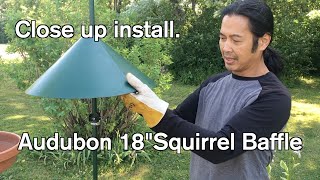 Audubon 18' Squirrel Baffle Install Close up.