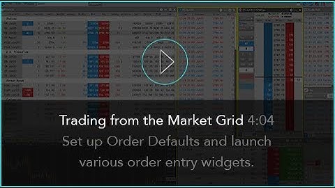 Trading from the Market Grid | TT® Futures Trading Platform