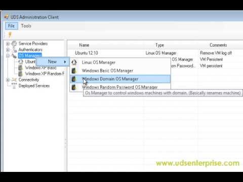 UDS - Configuring OS Managers - Windows Domain