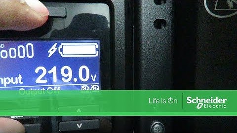 How to Check Button Error of SRT UPS | Schneider Electric
